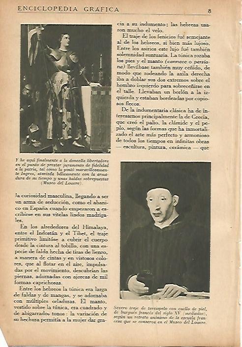 LAMINA 5407: Juana de Arco y burgues de Francia del siglo XV