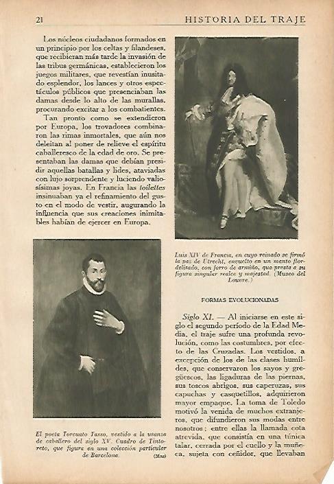 LAMINA 5414: Luis XIV de Francia y Torcuato Tasso
