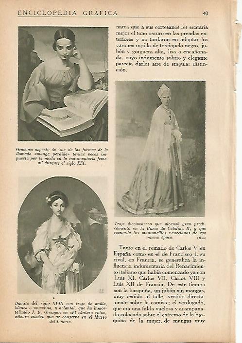 LAMINA 5423: Trajes de los siglos XVIII y XIX