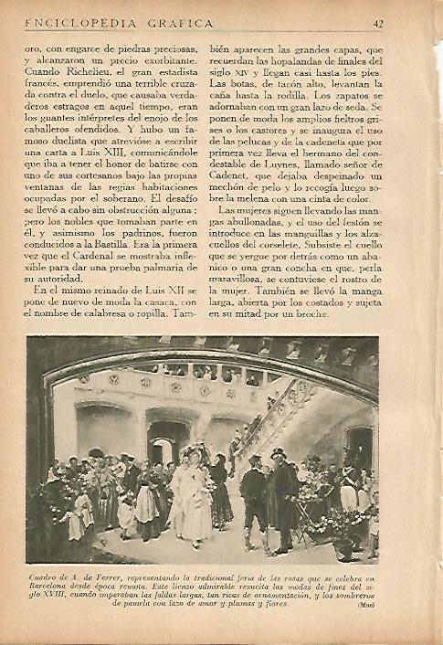 LAMINA 5424: Feria en Barcelona por A. de Ferrer (siglo XVIII)