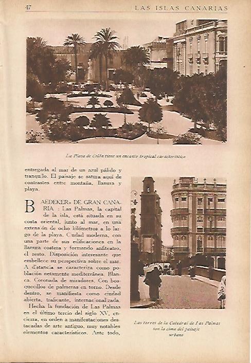 LAMINA 5459: Plaza de Colon y Catedral de Las Palmas