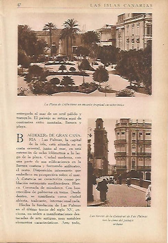 LAMINA 5459: Plaza de Colon y Catedral de Las Palmas