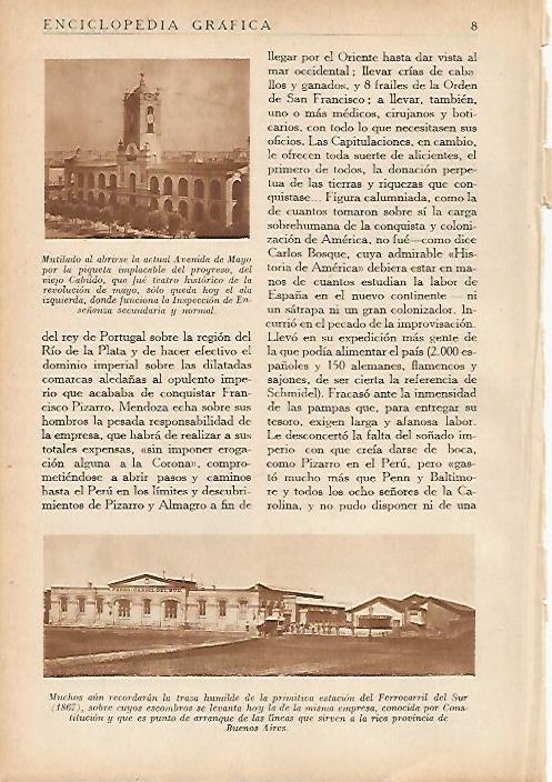 LAMINA 5503: El viejo Cabildo y la estacion del Sur