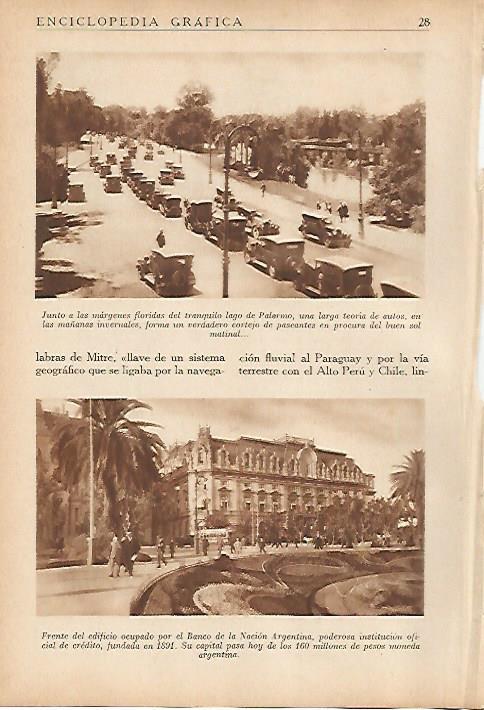 LAMINA 5513: Lago de Palermo y Banco de la Nacion Argentina