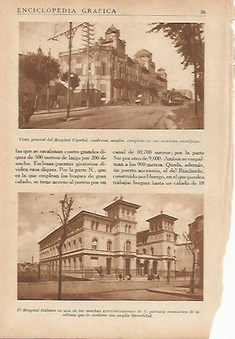 LAMINA 5517: Hospital Español y Hospital Italiano