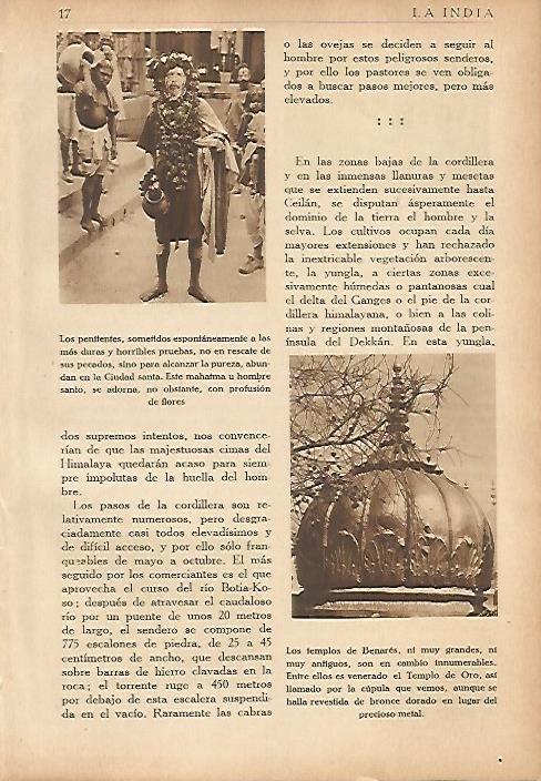 LAMINA 5544: Templo y penitente de Benares