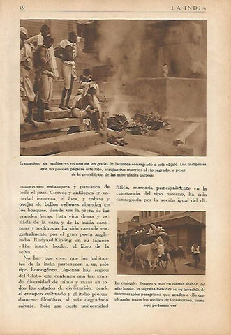 LAMINA 5545: Cremacion de cadavares en el Ganges