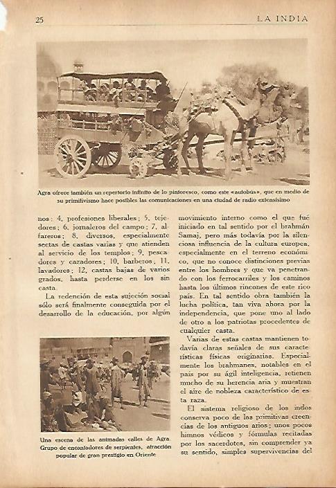 LAMINA 5548: Autobus de camellos en Agra