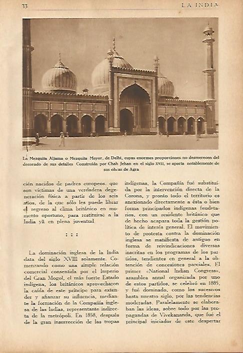 LAMINA 5552: Mezquita Mayor de Delhi