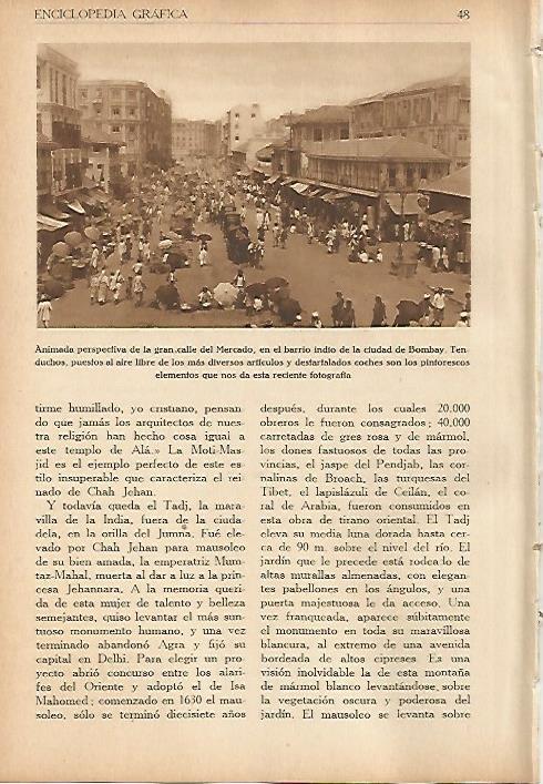 LAMINA 5559: Calle del Mercado en Bombay