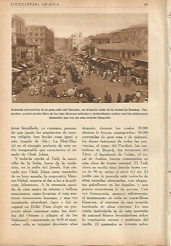 LAMINA 5559: Calle del Mercado en Bombay