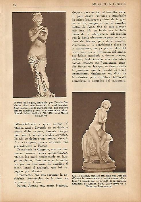 LAMINA 5577: Psiquis por Pradier y por Pajou