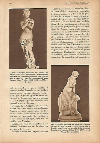 LAMINA 5577: Psiquis por Pradier y por Pajou