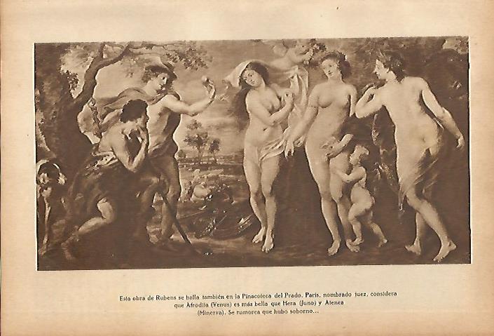 LAMINA 5581: El juicio de Paris por Rubens