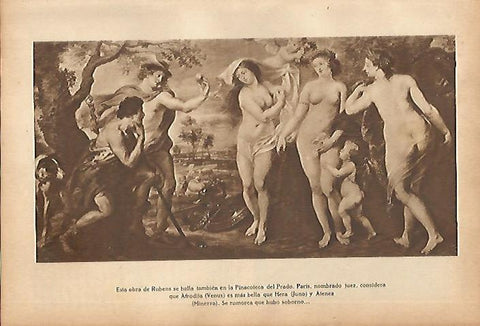 LAMINA 5581: El juicio de Paris por Rubens