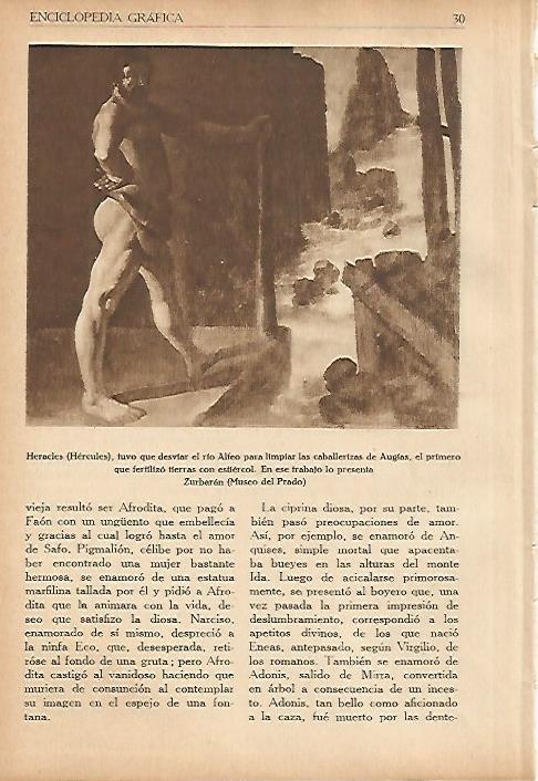 LAMINA 5582: Hercules por Zurbaran