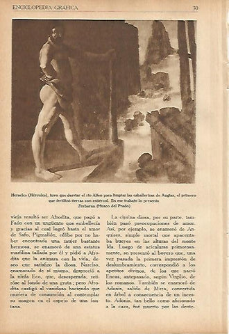 LAMINA 5582: Hercules por Zurbaran