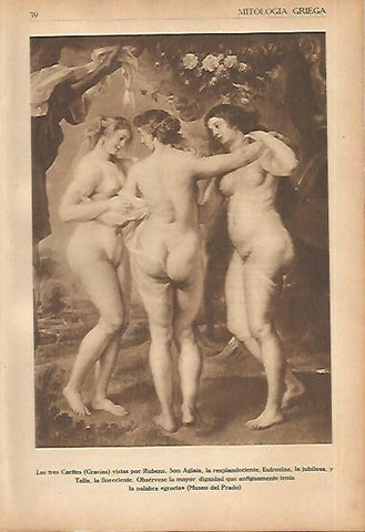 LAMINA 5587: Las tres Gracias por Rubens