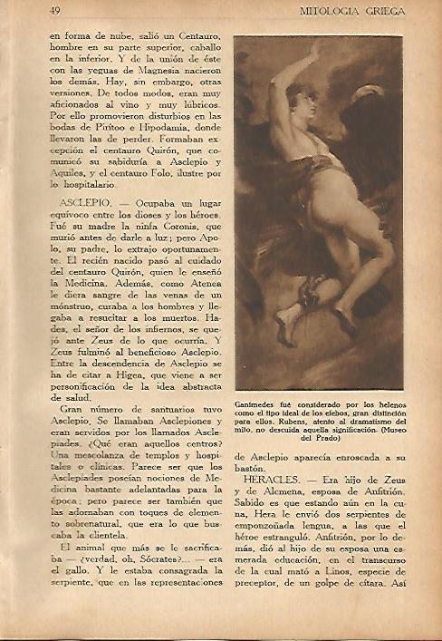 LAMINA 5592: Ganimedes por Rubens