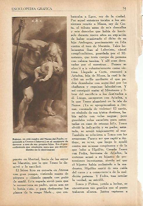 LAMINA 5594: Saturno por Rubens