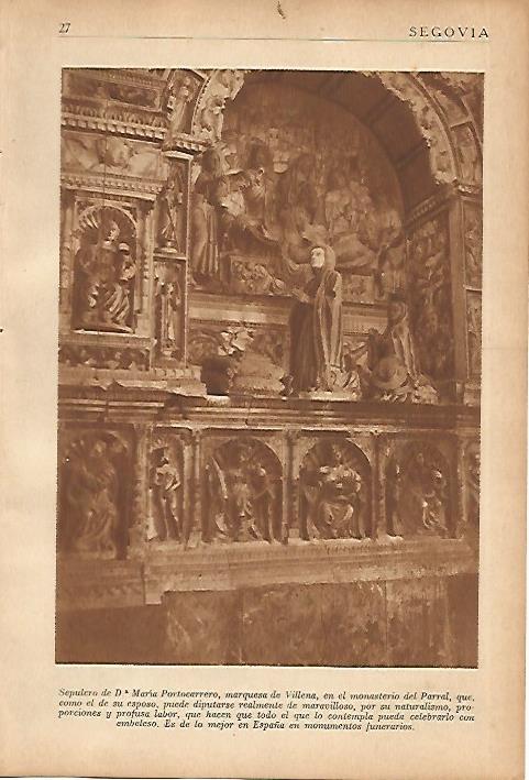 LAMINA 5613: Sepulcro de Maria Portocarrero marquesa de Villena