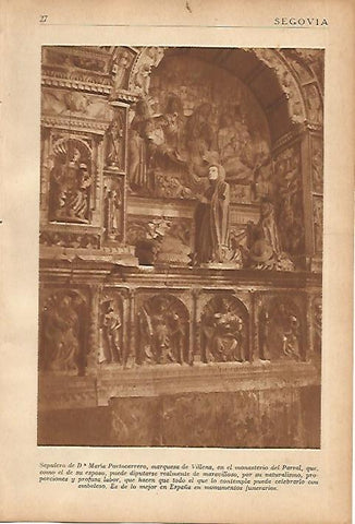 LAMINA 5613: Sepulcro de Maria Portocarrero marquesa de Villena