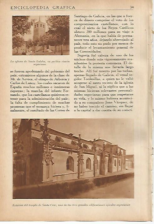 LAMINA 5616: Iglesia de Santa Eulalia y Templo de Santa Cruz