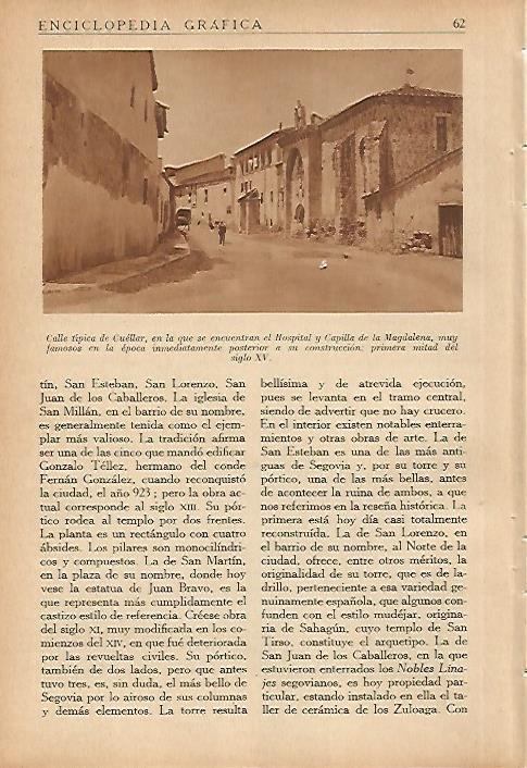 LAMINA 5630: Calle tipica de Cuellar
