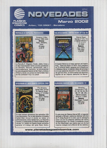 NOVEDADES PLANETA DE AGOSTINI, Numero 11: Marzo de 2002