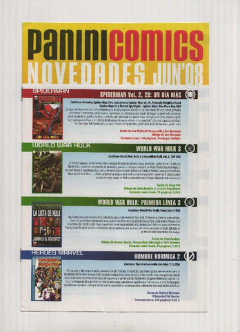 NOVEDADES PANINI COMICS: Junio 2008