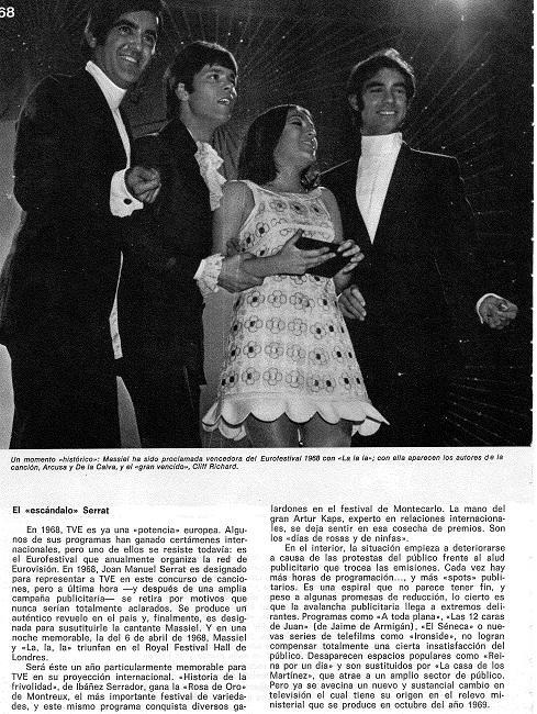 LAMINA 4846: Masiel Eurofestival 1968 Arcusa y de la Calva