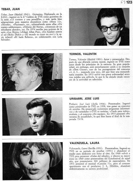 LAMINA 4874: Juan Tebar Valentin Tornos Jose L. Uribari Laura Valenzuela