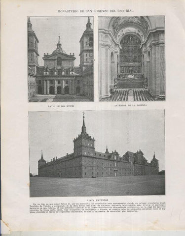 Historia de España lamina 003: Monasterio de San Lorenzo del Escorial