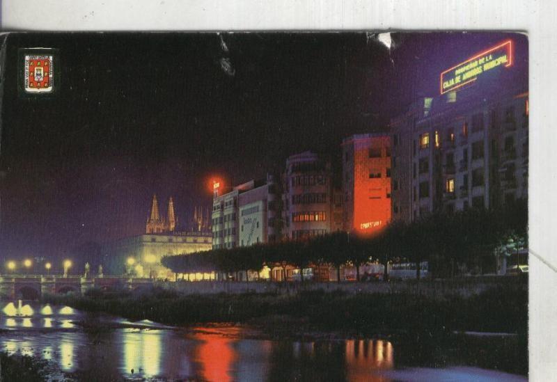 Postal 4494 : Vista nocturna de Burgos