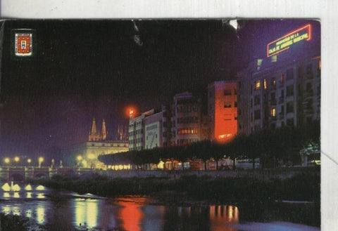 Postal 4494 : Vista nocturna de Burgos