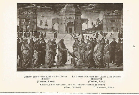 Lamina 206: PERUGINO. Cristo entregando las llaves a San Pedro