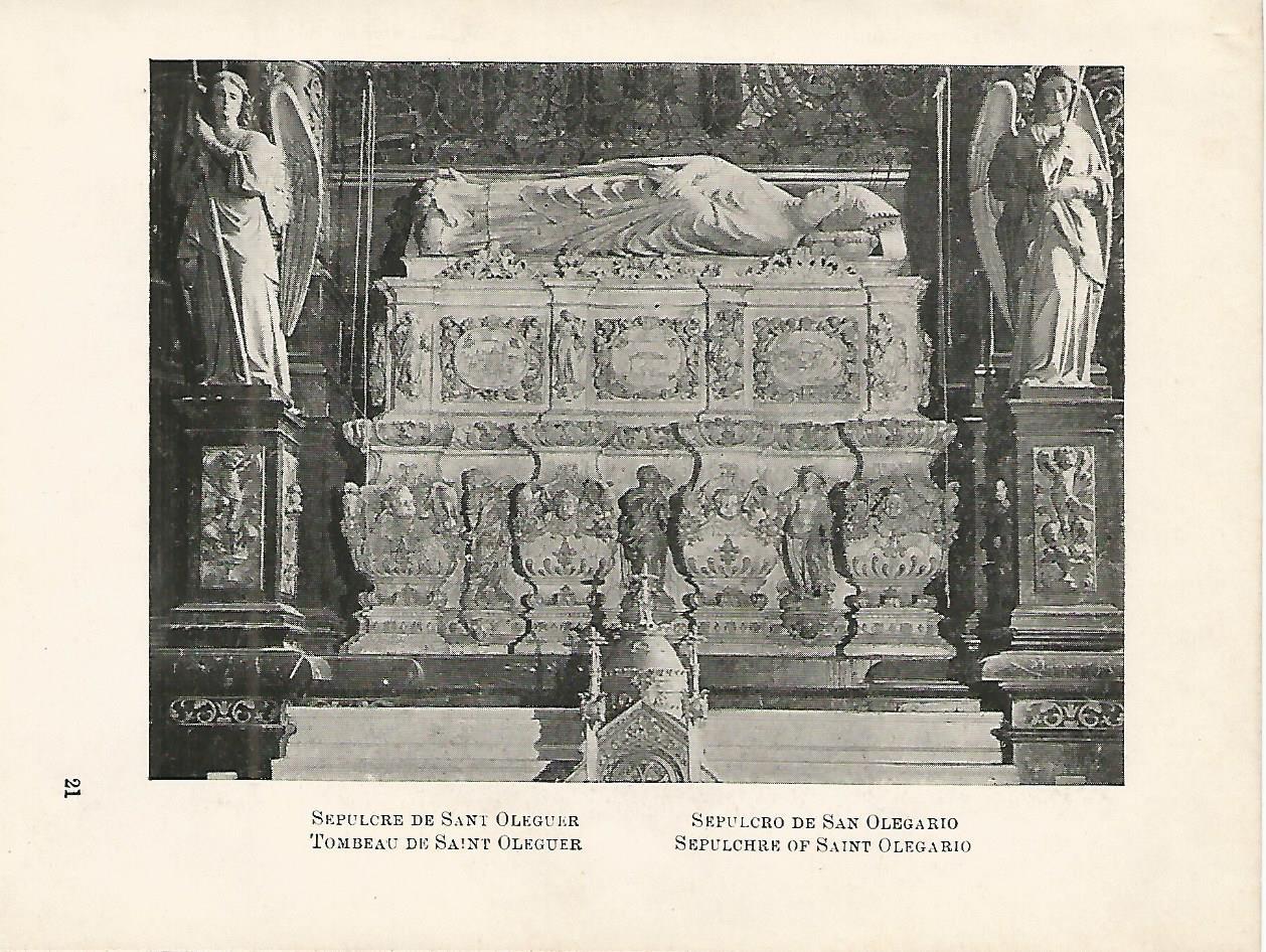 Lamina 1064: CATEDRAL DE BARCELONA. Sepulcro de San Olegario