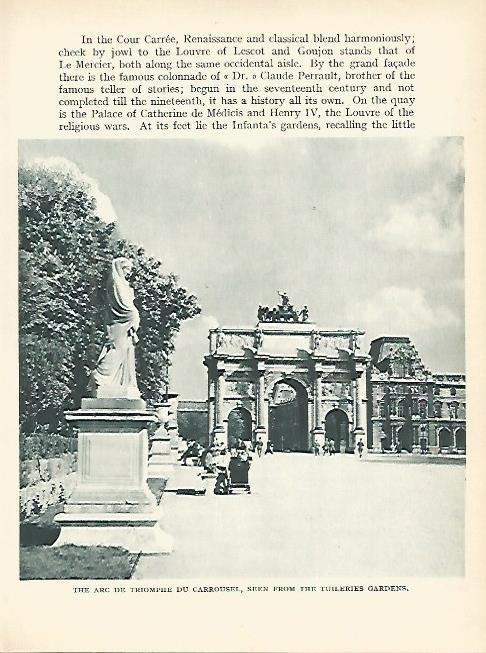 LAMINA 1745: PARIS. Arco del Triunfo del Carrusel