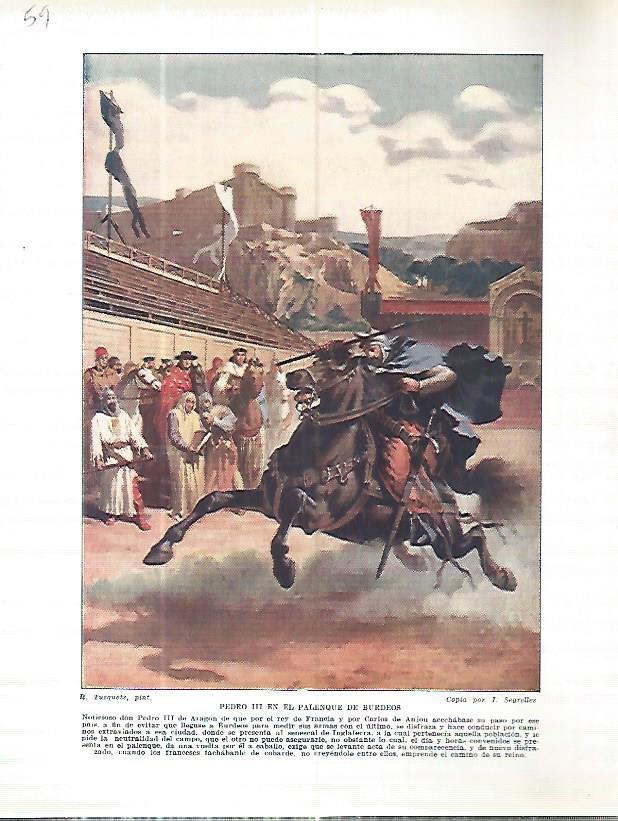 LAMINA 4572: Pedro III en el Palenque de Burdeos