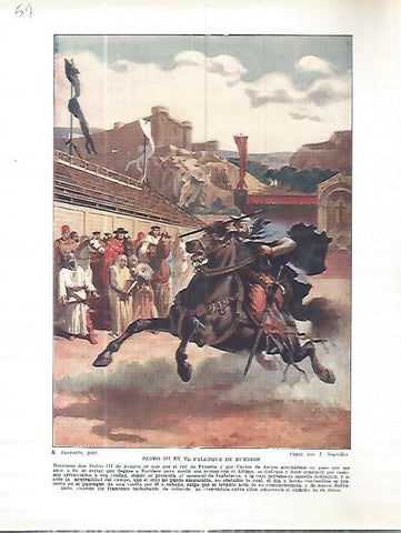 LAMINA 4572: Pedro III en el Palenque de Burdeos