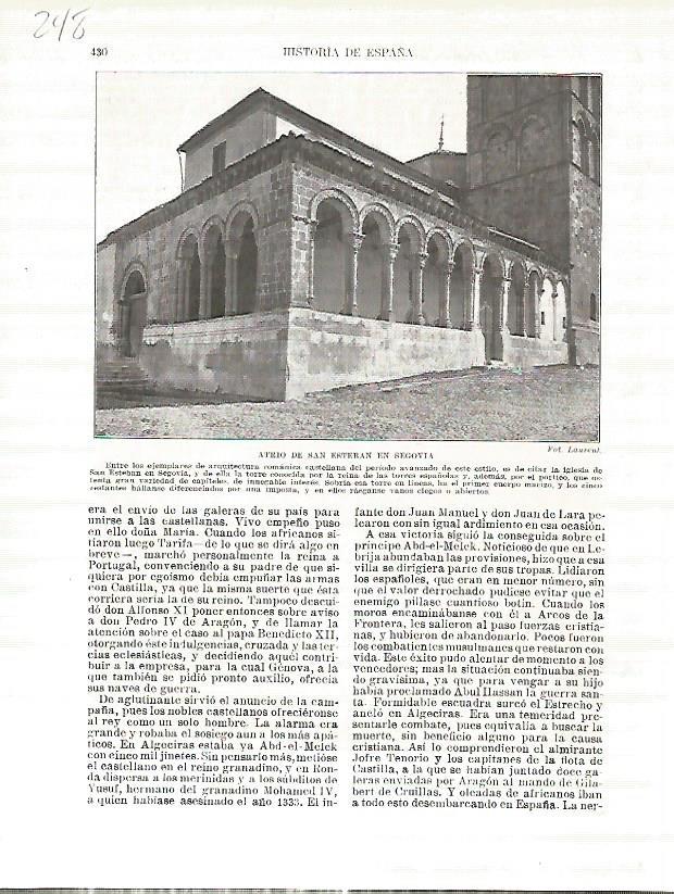 LAMINA 4761: Atrio de San Esteban en Segovia