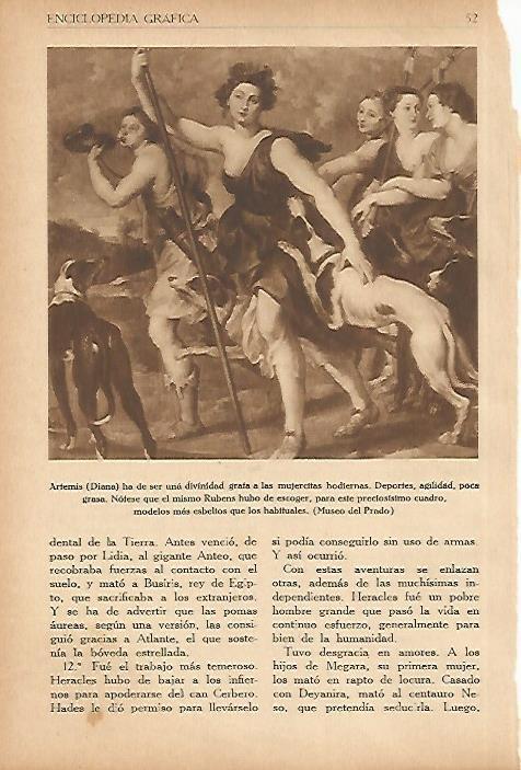 LAMINA 5593: Diana por Rubens