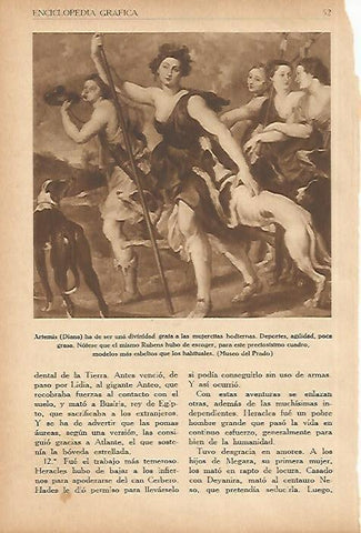 LAMINA 5593: Diana por Rubens