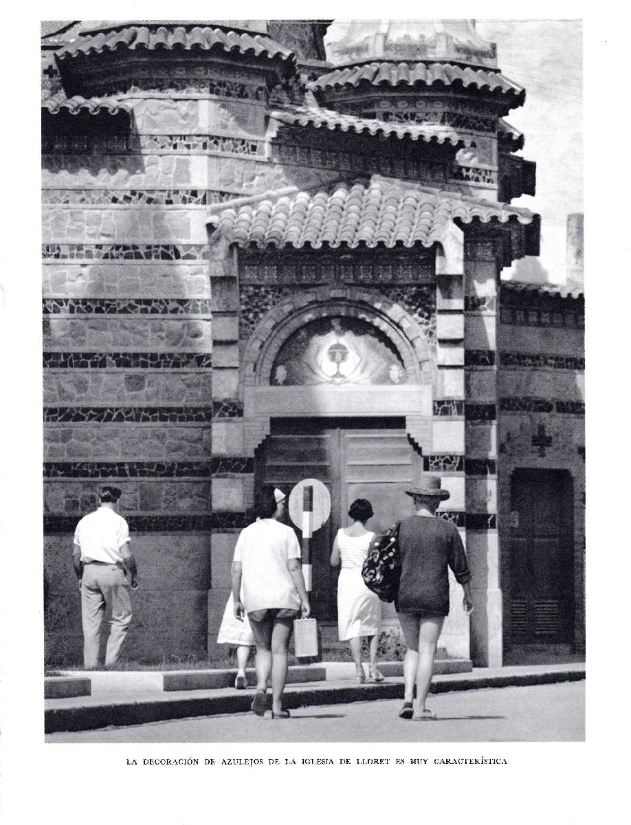 LAMINA 5657: Decoracion de azulejos de la iglesia de Lloret