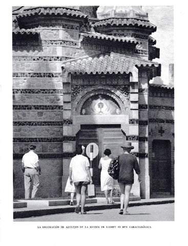 LAMINA 5657: Decoracion de azulejos de la iglesia de Lloret