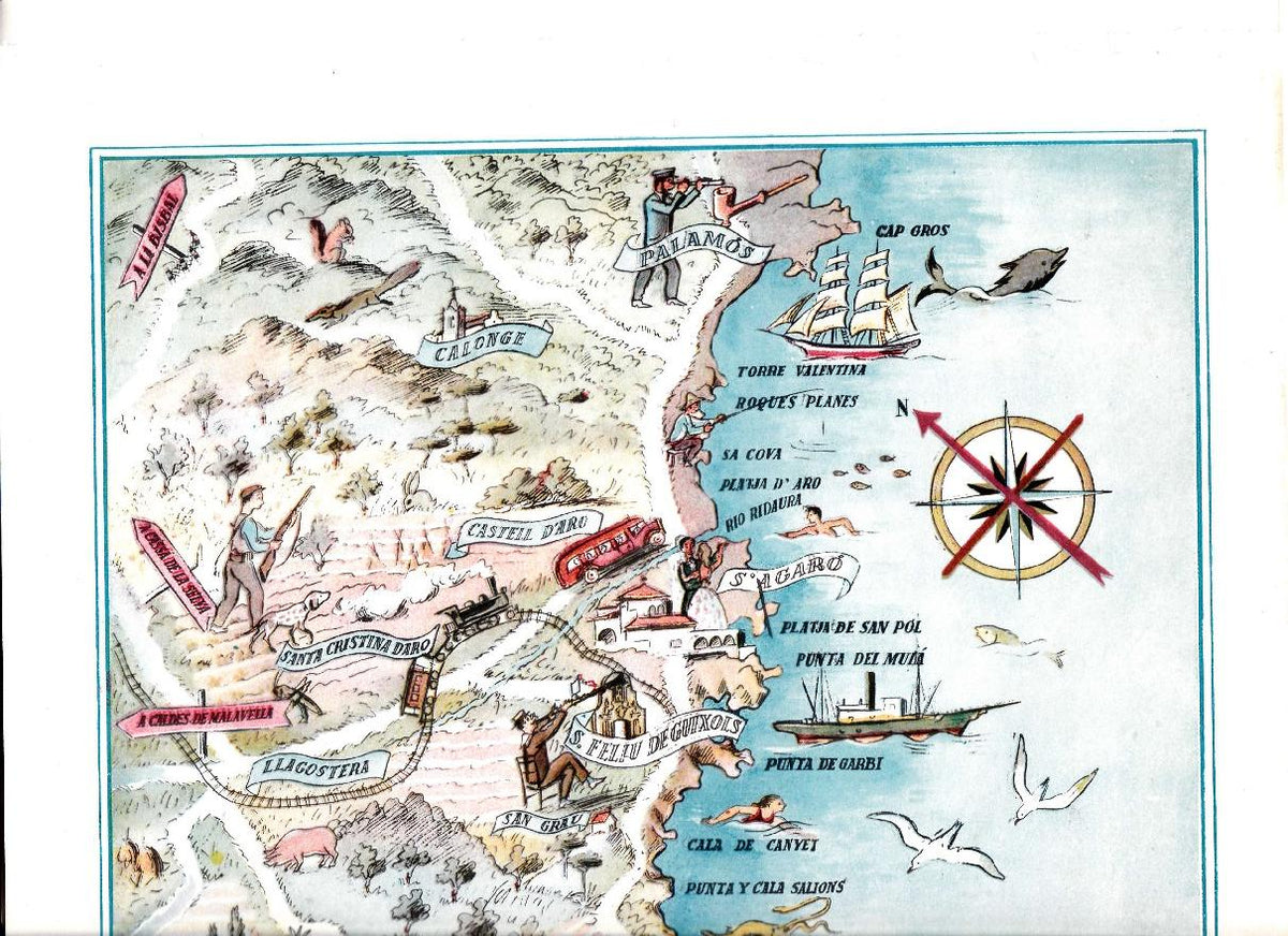 LAMINA 5666: Mapa de Blanes a Palamos