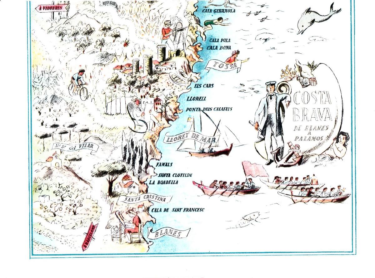 LAMINA 5667: Mapa de Blanes a Palamos