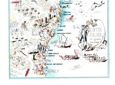 LAMINA 5667: Mapa de Blanes a Palamos