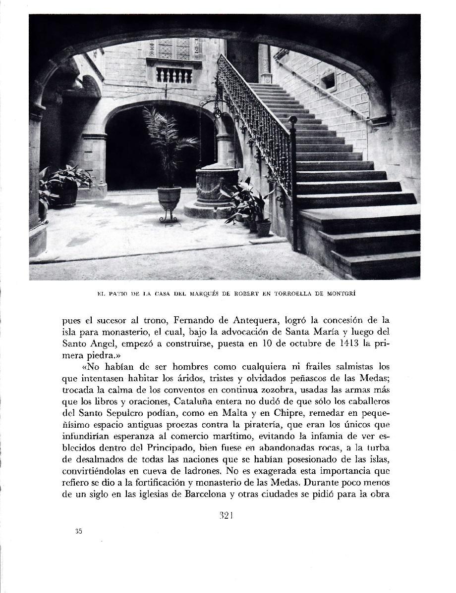 LAMINA 5775: Patio de la casa del Marques de Robert en Torroella de Montbui