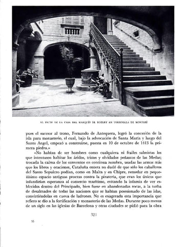 LAMINA 5775: Patio de la casa del Marques de Robert en Torroella de Montbui